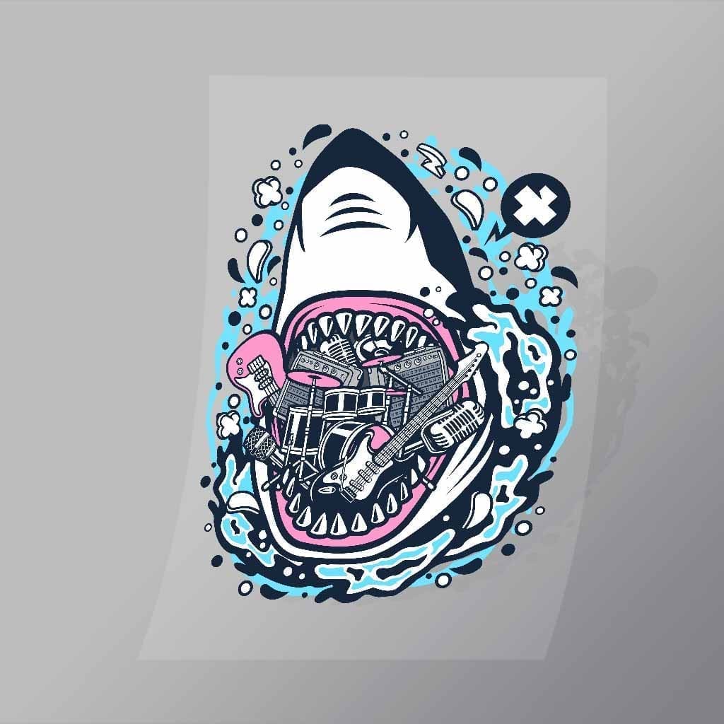 DCLC0560 Shark Rock Direct To Film Transfer Mock Up