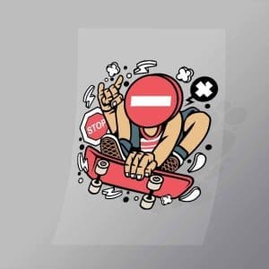 DCLC0621 Stop Sign Skater Direct To Film Transfer Mock Up