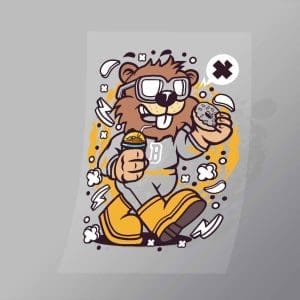 DCLC0630 Super Beaver Direct To Film Transfer Mock Up