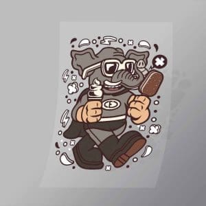 DCLC0633 Superfat Elephant Direct To Film Transfer Mock Up