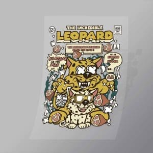 DCLC0649 The Incredible Leopard Direct To Film Transfer Mock Up