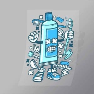 DCLC0663 Tooth Paste Direct To Film Transfer Mock Up