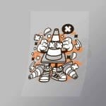 DCLC0665 Traffic Cone Direct To Film Transfer Mock Up