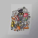 DCLC0667 Traffic Robot Direct To Film Transfer Mock Up