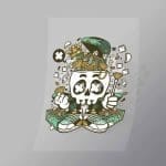 DCLC0671 Treasure Skull Head Direct To Film Transfer Mock Up