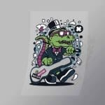 DCLC0672 TRex Guitar Direct To Film Transfer Mock Up