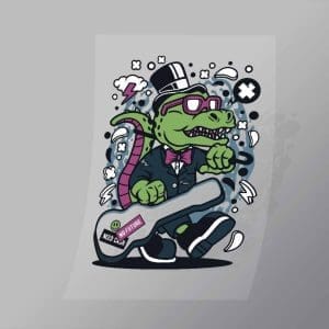 DCLC0672 TRex Guitar Direct To Film Transfer Mock Up