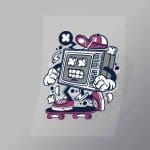 DCLC0676 TV Skater Direct To Film Transfer Mock Up