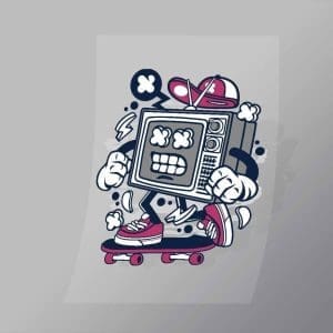 DCLC0676 TV Skater Direct To Film Transfer Mock Up