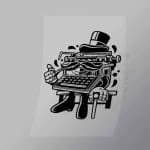 DCLC0678 Typewriter Classic Gentleman Direct To Film Transfer Mock Up