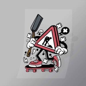 DCLC0680 Under Construction Skater Direct To Film Transfer Mock Up