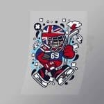 DCLC0682 United Kingdom Hockey Kid Direct To Film Transfer Mock Up