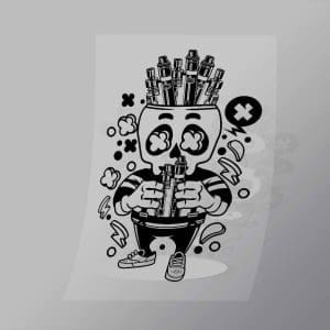 DCLC0684 Vape Skull Direct To Film Transfer Mock Up