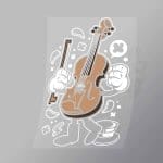 DCLC0690 Violin Direct To Film Transfer Mock Up