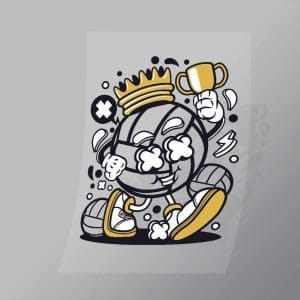 DCLC0691 Volley Ball King Direct To Film Transfer Mock Up