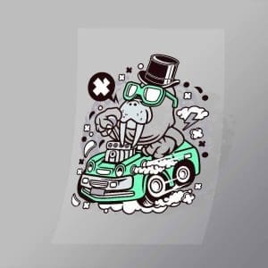 DCLC0696 Walrus Hotrod Direct To Film Transfer Mock Up