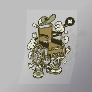 DCLC0700 Wheel Chair Direct To Film Transfer Mock Up