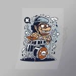 DCLC0707 Wolf Drummer Direct To Film Transfer Mock Up