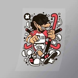 DCLC0708 Wolf Field Hockey Direct To Film Transfer Mock Up