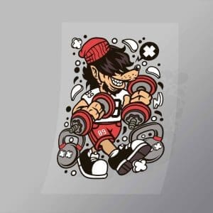 DCLC0709 Wolf Fitness Direct To Film Transfer Mock Up