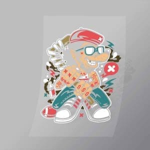 DCLC0710 Wolf Gang Direct To Film Transfer Mock Up