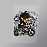 DCLC0714 Wolf Motocrosser Direct To Film Transfer Mock Up