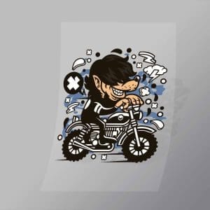 DCLC0714 Wolf Motocrosser Direct To Film Transfer Mock Up