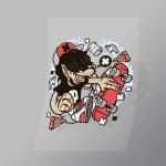 DCLC0717 Wolf Skater Direct To Film Transfer Mock Up