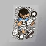 DCLC0718 Wolf Volley Ball Player Direct To Film Transfer Mock Up