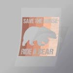 DCLG0006 Save The Horse Ride A Bear Direct To Film Transfer Mock Up