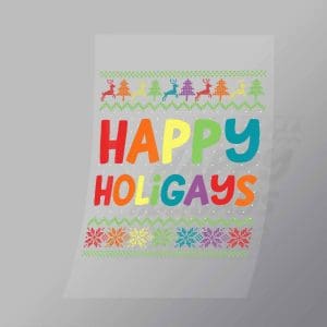 DCLG0008 Happy Holigays Direct To Film Transfer Mock Up