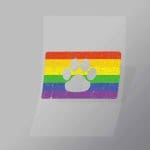 DCLG0009 Rainbow Paw Print 2 Direct To Film Transfer Mock Up