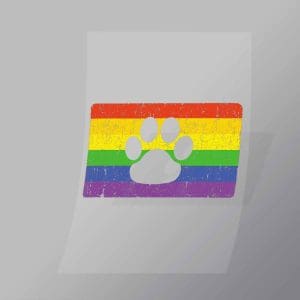 DCLG0009 Rainbow Paw Print 2 Direct To Film Transfer Mock Up