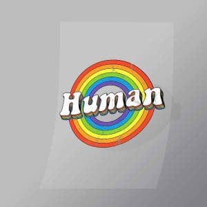 DCLG0018 Human Pride Direct To Film Transfer Mock Up