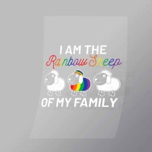 DCLG0020 Rainbow Sheep Direct To Film Transfer Mock Up