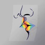 DCLG0038 Rainbow Kisses Direct To Film Transfer Mock Up