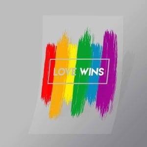 DCLG0043 Love Wins Rainbow Direct To Film Transfer Mock Up