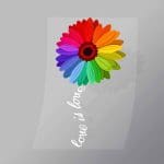 DCLG0049 Love Is Love Flower Direct To Film Transfer Mock Up