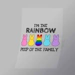 DCLG0093 Rainbow Peep Of The Family Direct To Film Transfer Mock Up