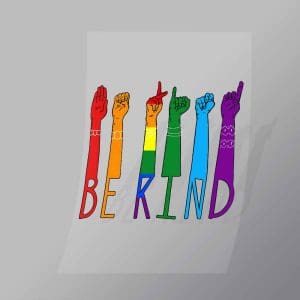 DCLG0094 Be Kind Direct To Film Transfer Mock Up