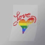 DCLG0105 Pride Love Heart Direct To Film Transfer Mock Up