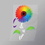 DCLG0193 Love Is Love Flower Direct To Film Transfer Mock Up