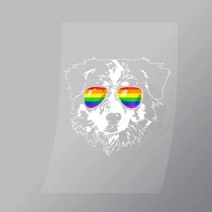 DCLG0223 Pride Dog Glasses Direct To Film Transfer Mock Up