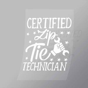 DCMC0014 Certified Zip Tie Technician Direct To Film Transfer Mock Up