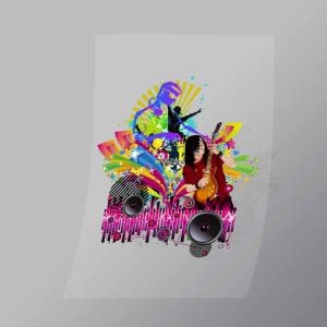 DCMD0001 Music Collage Direct To Film Transfer Mock Up