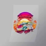 DCMT0001 Sunset Monster Truck 1 Direct To Film Transfer Mock Up