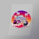 DCMT0005 Sunset Monster Truck 5 Direct To Film Transfer Mock Up