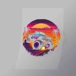 DCMT0006 Sunset Monster Truck 6 Direct To Film Transfer Mock Up