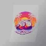 DCMT0009 Sunset Monster Truck 9 Direct To Film Transfer Mock Up