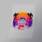 DCMT0010 Sunset Monster Truck 10 Direct To Film Transfer Mock Up